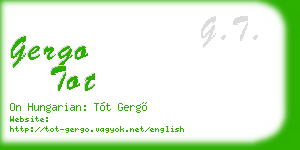 gergo tot business card