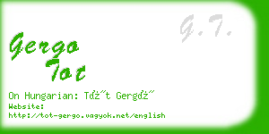 gergo tot business card